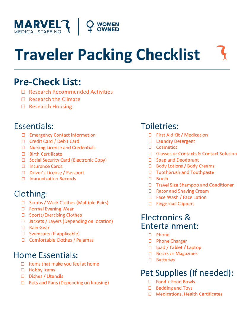 Travel Nurse Essentials: What to Pack for Your Travel Nursing