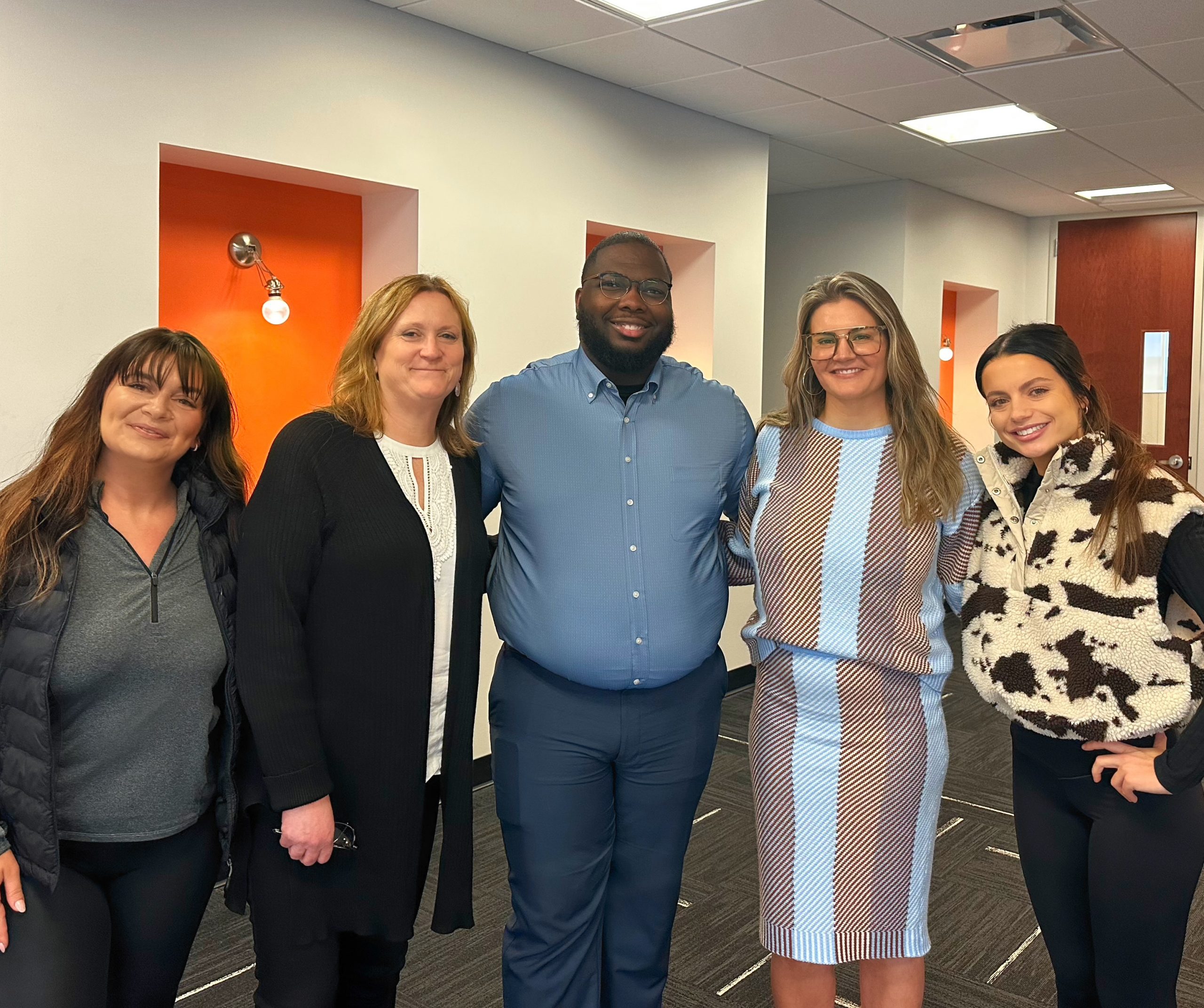 Dell Nared Jr. (Center) Meeting Candace and our HR team